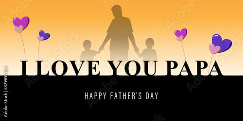 Vector illustration of Happy Father's Day social media feed template