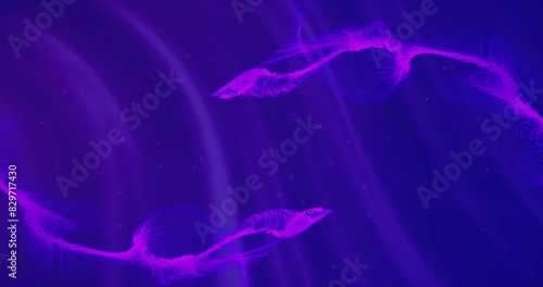 Image of purple smoke trails moving on seamless loop
