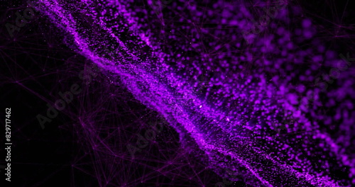 Image of purple mesh moving on seamless loop
