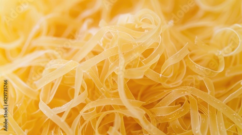 Close up image of uncooked durum wheat pasta filini vermicelli