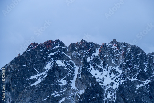 snow covered mountains