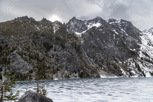 snow covered mountains