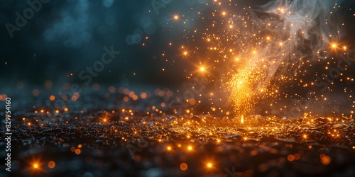 A detailed view of a firework exploding against a dark background New Years fireworks