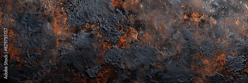 Blackened Steel Dark, slightly rusted steel with a rugged texture, ai generated