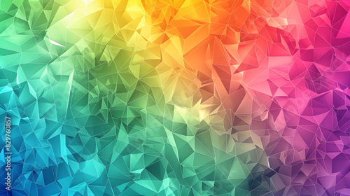 Abstract Delaunay Voronoi trianglify color diagram background illustration. Generative AI.