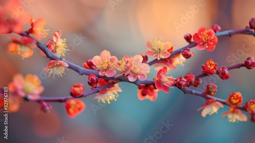Blossoming Cornelian Cherry Flowers