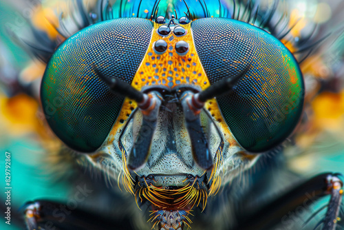 The world through the eyes of an insect, a portrait of a wasp
