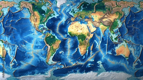 Produce a world map illustrating the tectonic plates and the locations of major fault lines. Highlight regions with frequent seismic activity.