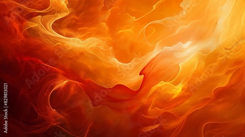 calming abstract firestorm background rhythms in orange and red.