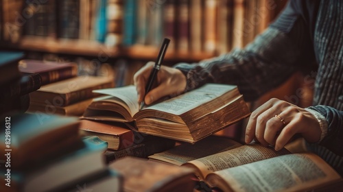 Author Researching for a Book: To gather information for a new book, an author visits libraries, interviews experts, and explores historical archives to ensure accuracy and depth in their writing