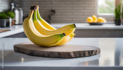 bananas on kitchen counter, symbolizing nutrition and healthy lifestyle