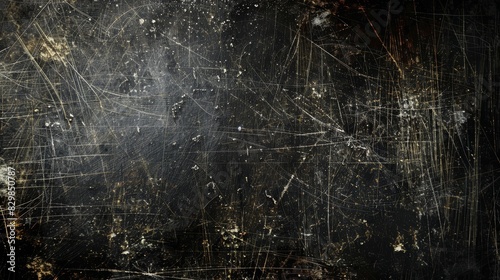 Dark Grunge A gritty, worn texture with dark tones and scratches background, ai generated