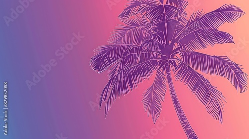 ðŸŒ´ This is a beautiful illustration of a palm tree. The palm tree is drawn in a simple, minimalist style, and the colors are vibrant and eye-catching.