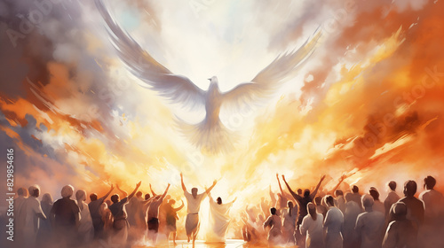 Descent of Holy Spirit during the celebration filled the Christian believers with divine light and reinforced their faith in Jesus Christ, deepening their biblical understanding and spiritual belief.