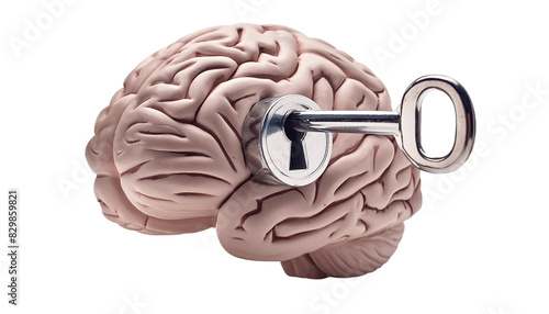 Cervello e chiave, psicologia e mente umana