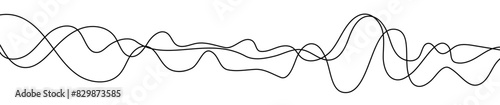 Thin curved wavy lines