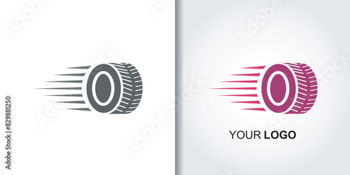 tire speed race logo template