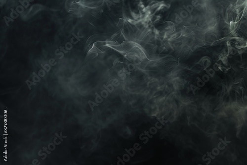 Smoky Mist A dark, smoky background with wisps of mist and fog, ai generated