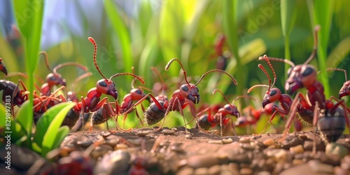 Ants on the march