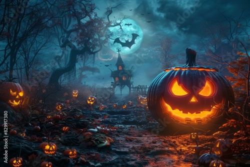 Eerie Halloween Pumpkin Night