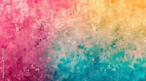 Colorful red and blue sunrise gradient noisy grain background texture . Generative AI.
