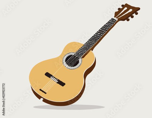 Guitare mandoline antique isolée sur fond blanc