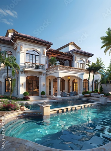 Large luxury house with pool