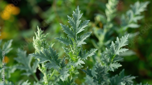 Close up of Artemisia absinthium also known as absinthe wormwood