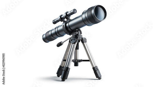 Telescope isolated on transparent or white background