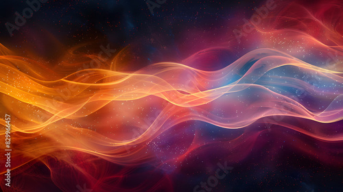 horizontal colorful abstract wave background with peru, firebrick and light. Generative AI.