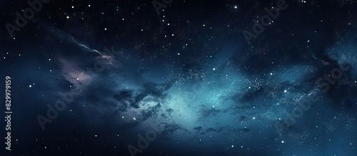Dark interstellar space providing a starry night sky for a captivating copy space image
