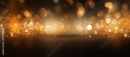 A copy space image featuring yellow lights creating a blurred effect on a brown background is available for adding text