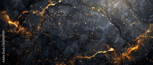 Dark marble texture with golden veins, photorealistic, high contrast, luxurious feel 8K , high-resolution, ultra HD,up32K HD