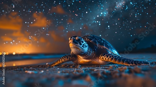 Night Sky Turtle A Stunning CloseUp of a Turtles Shell Resembling the Cosmos