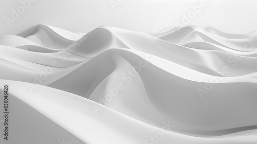 Soft wavy curves in monochrome shades creating a minimalist look.