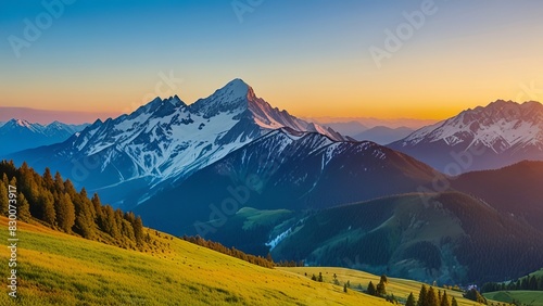 Beautiful natural scenery of mountain