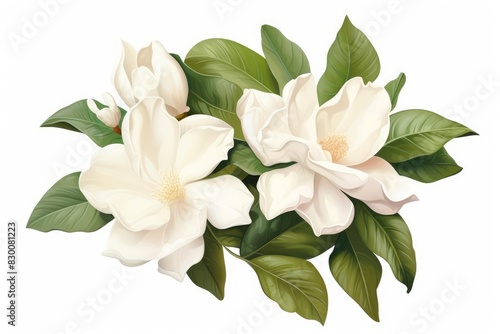 Gardenia illustration isolated on white background