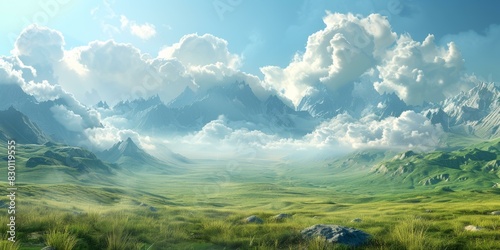 Fantasy epic mountain landscape