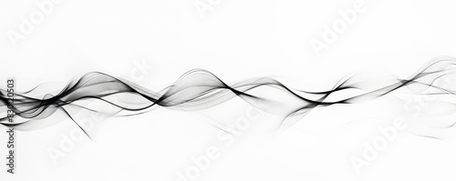Clean white canvas features gentle abstract lines, representing simplicity and serenity.