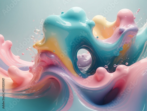 Abstract Paint Liquid 