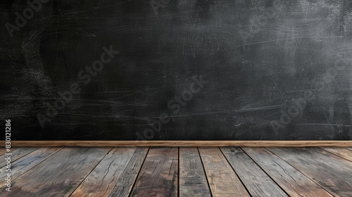 Black blackboard or chalkboard background with texture of chalk school education board concept, dark wall backdrop or learning concept with copy space blank for design photo text or product.