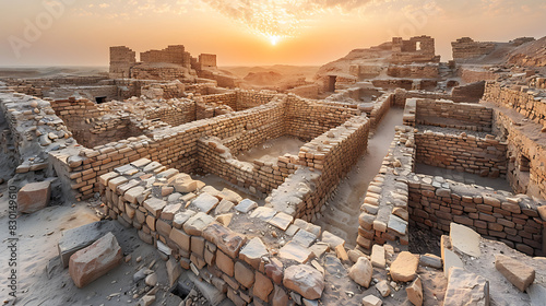 enchanting image of Harappa archaeological site ancient ruin wellpreserved artifact dating back Indus Valley Civilization UNESCO World Heritage site offer glimpse into one of world's earliest urban ce