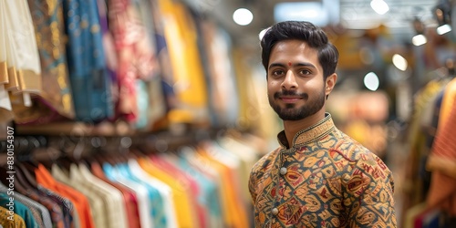 Shopping in traditional clothing store in India. Concept Traditional Clothing, Indian Fashion, Shopping Experience, Ethnic Wear, Unique Finds