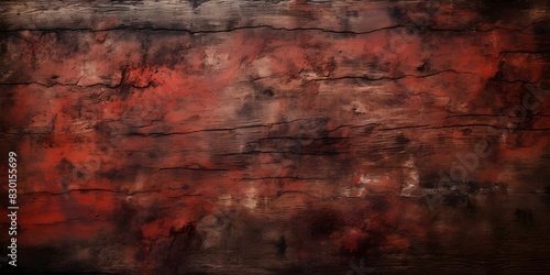 Dark Horror Theme: Vintage Red Grunge Texture with Distressed Weathered Surface. Concept Horror Theme, Vintage, Grunge Texture, Weathered Surface, Red Color
