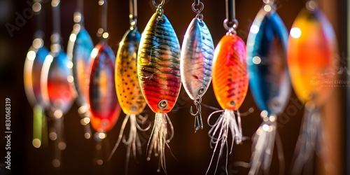 Unique Custom Fishing Lures Tailored for Different Fish Species in a Variety of Colors. Concept Fishing Lures, Custom Designs, Fish Species, Color Variety, Unique Tailoring