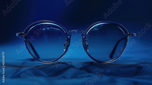 Eyeglasses improving vision from blurry to clear.