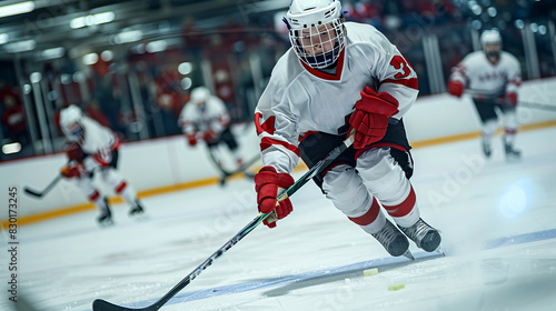 A Group of People Playing a Game of Ice Hockey