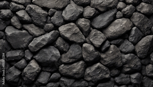 Black or dark gray rough grainy stone texture back.