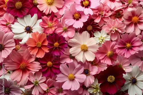 Field with colorful flowers