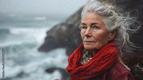 portrait of a senior woman with a wise expression